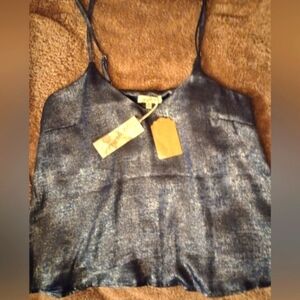 Camisole|Elegant Navy Blue Shimmer Women's Top